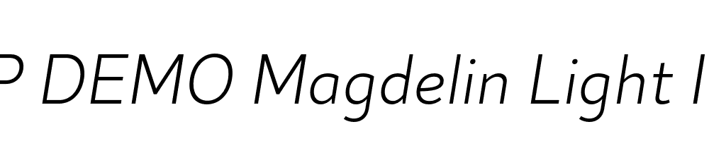 FSP DEMO Magdelin Light Italic