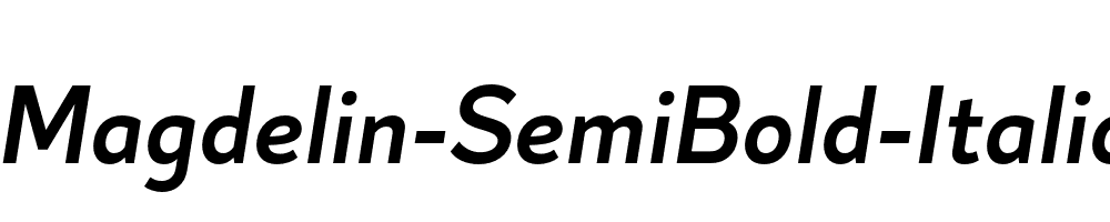 Magdelin-SemiBold-Italic