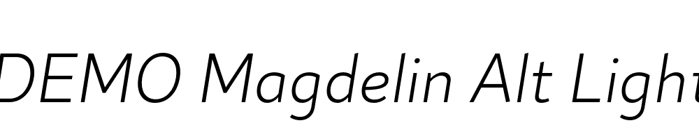 FSP DEMO Magdelin Alt Light Italic