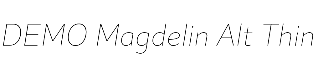 FSP DEMO Magdelin Alt Thin Italic