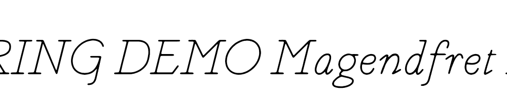  DEMO Magendfret Light Italic