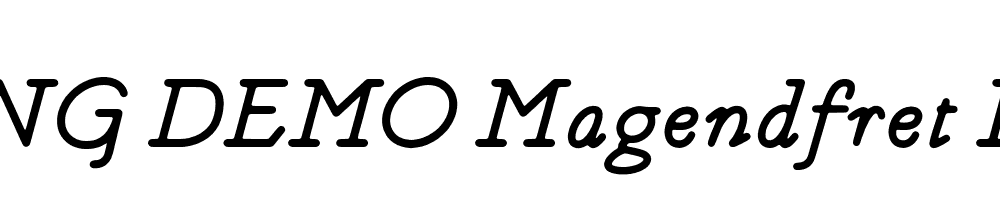  DEMO Magendfret Medium Italic