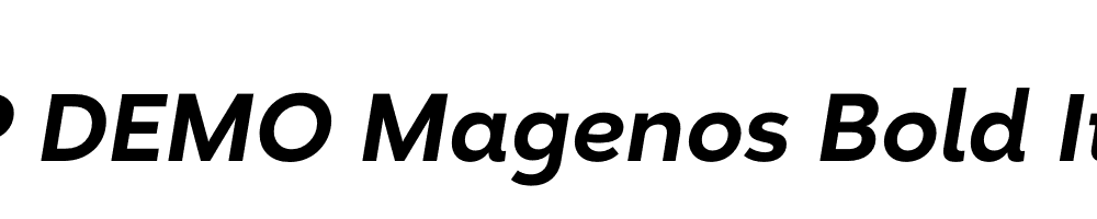 FSP DEMO Magenos Bold Italic