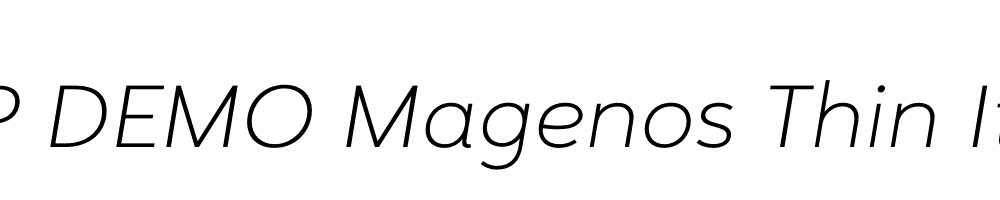 FSP DEMO Magenos Thin Italic