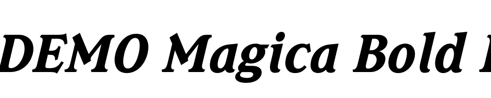 FSP DEMO Magica Bold Italic