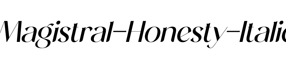 Magistral-Honesty-Italic