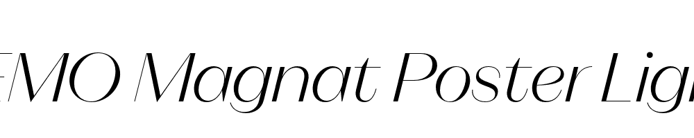 FSP DEMO Magnat Poster Light Italic