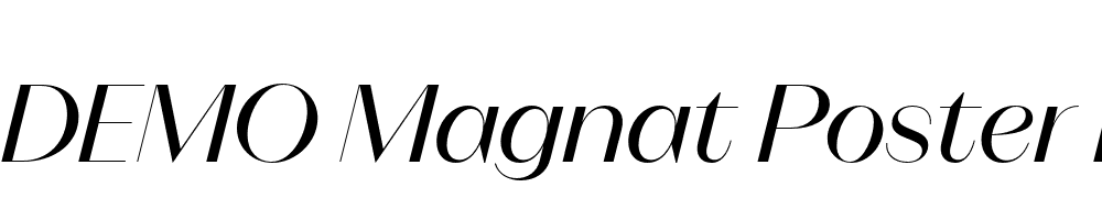 FSP DEMO Magnat Poster Italic