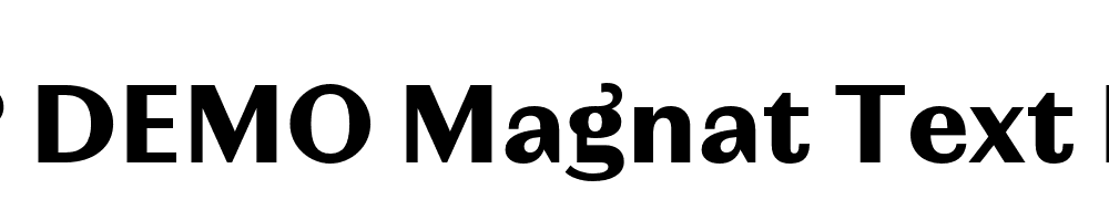 FSP DEMO Magnat Text Bold