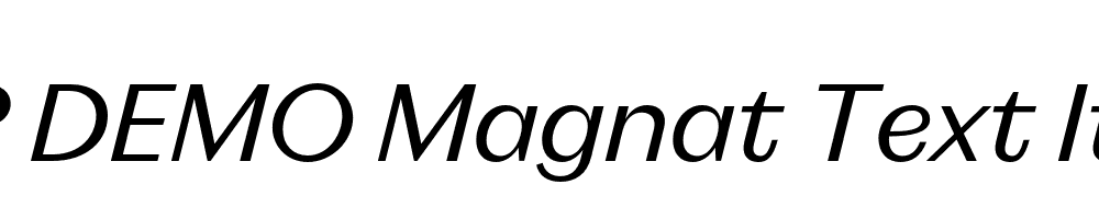 FSP DEMO Magnat Text Italic