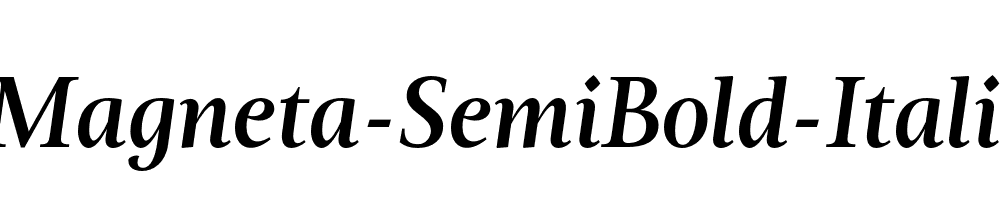 Magneta-SemiBold-Italic