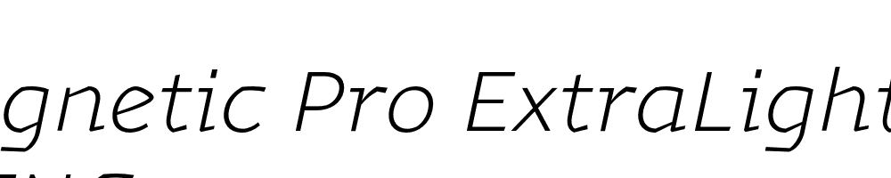  DEMO Magnetic Pro ExtraLight italic Regular