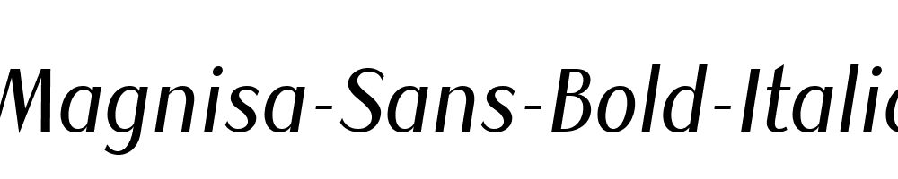 Magnisa-Sans-Bold-Italic