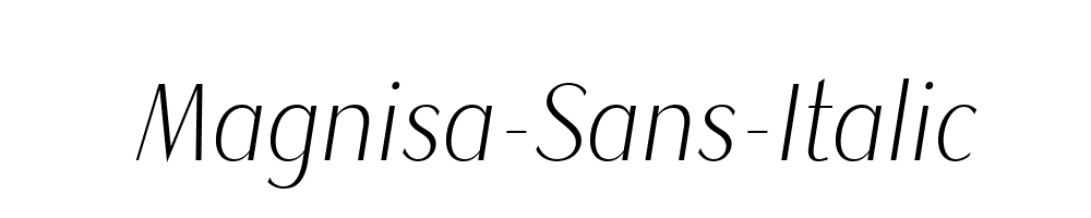 Magnisa-Sans-Italic