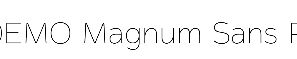  DEMO Magnum Sans Pro Thin Regular