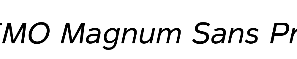  DEMO Magnum Sans Pro Reg Obliq Italic