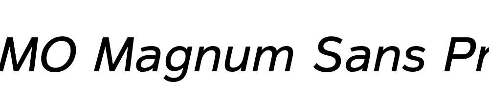  DEMO Magnum Sans Pro Med Obliq Italic