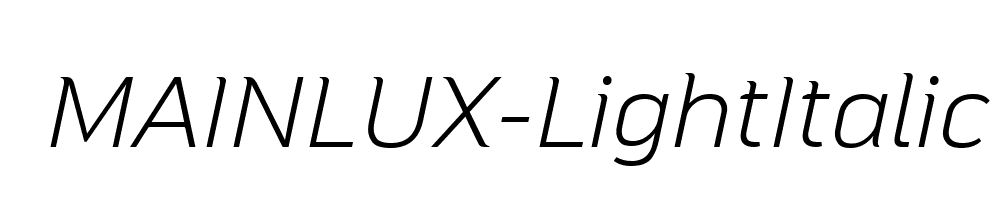 MAINLUX-LightItalic