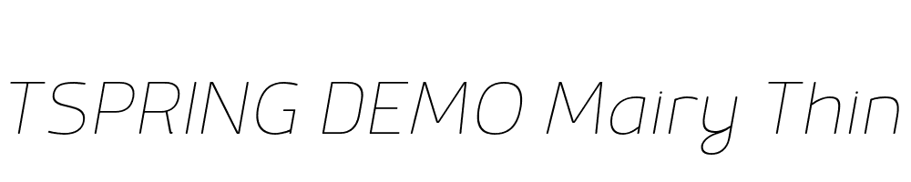  DEMO Mairy Thin Italic