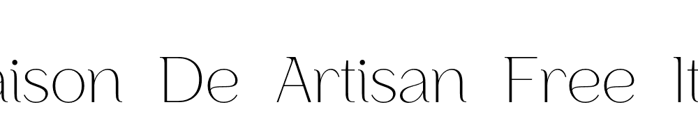 Maison-De-Artisan-Free-Italic