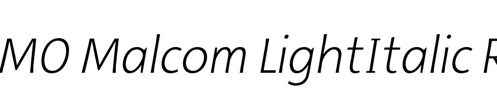 FSP DEMO Malcom LightItalic Regular