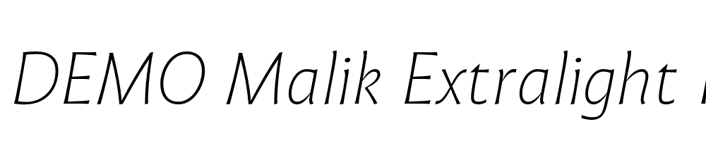 FSP DEMO Malik Extralight Italic