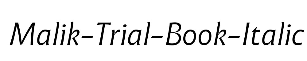 Malik-Trial-Book-Italic