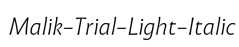 Malik-Trial-Light-Italic