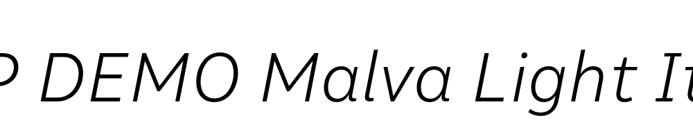 FSP DEMO Malva Light Italic