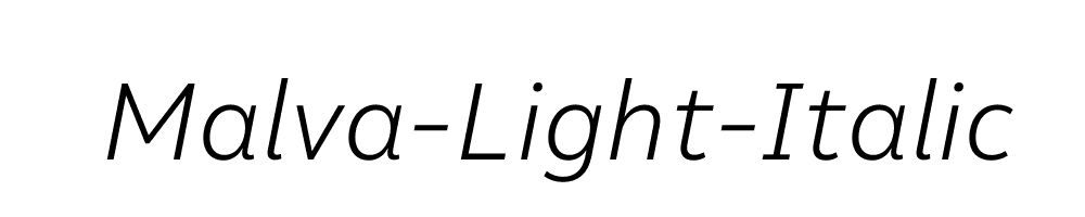 Malva-Light-Italic