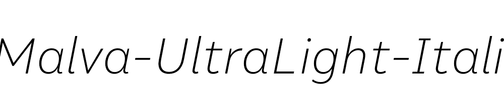 Malva-UltraLight-Italic