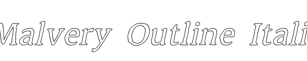 Malvery-Outline-Italic