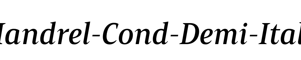 Mandrel-Cond-Demi-Italic