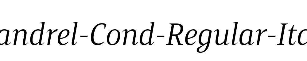 Mandrel-Cond-Regular-Italic