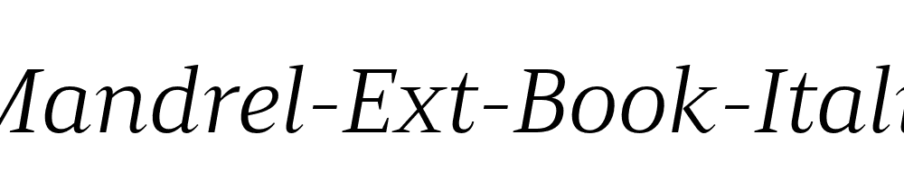 Mandrel-Ext-Book-Italic