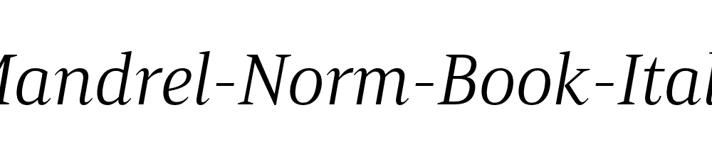 Mandrel-Norm-Book-Italic