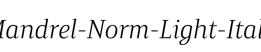 Mandrel-Norm-Light-Italic