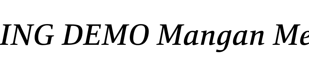  DEMO Mangan Medium Italic