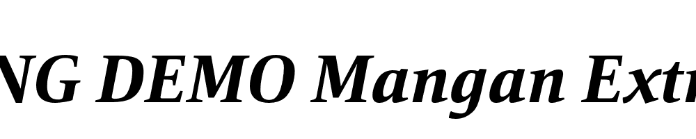  DEMO Mangan ExtraBold Italic