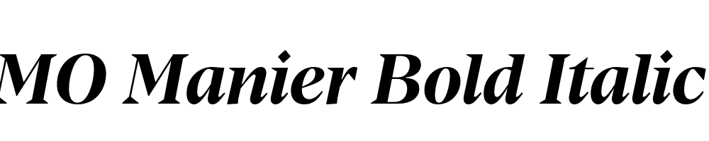 FSP DEMO Manier Bold Italic Regular