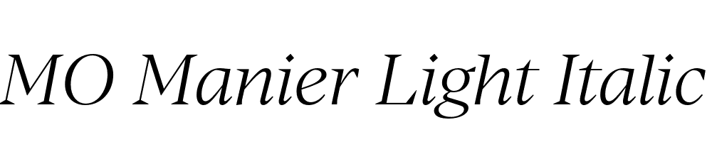 FSP DEMO Manier Light Italic Regular