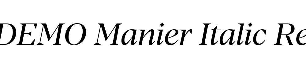 FSP DEMO Manier Italic Regular