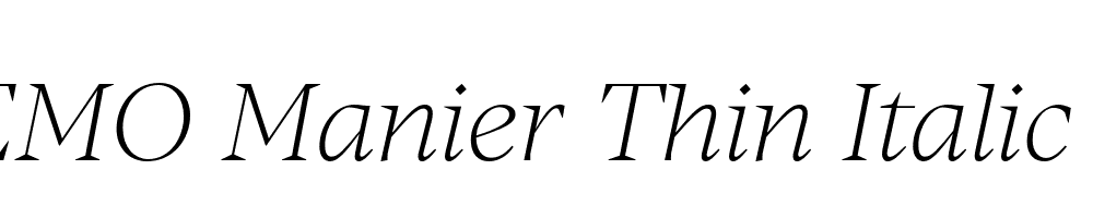 FSP DEMO Manier Thin Italic Regular