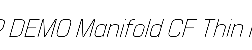 FSP DEMO Manifold CF Thin Italic