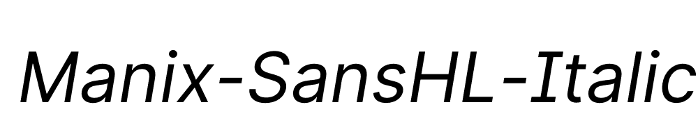 Manix-SansHL-Italic