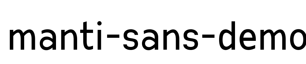 Manti Sans Demo