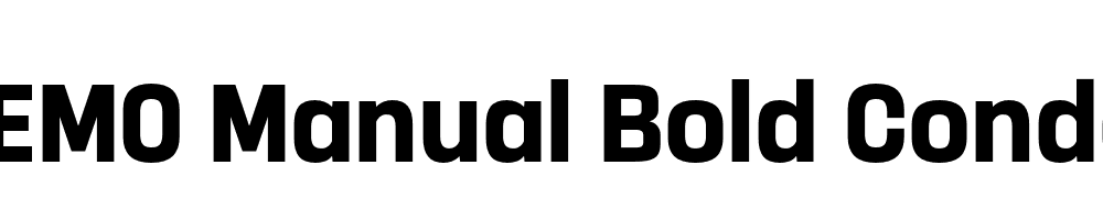  DEMO Manual Bold Condensed Regular