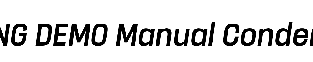  DEMO Manual Condensed Italic