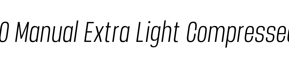  DEMO Manual Extra Light Compressed Italic