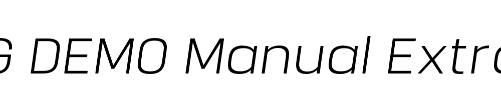  DEMO Manual Extra Light Italic